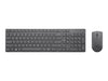 Lenovo - 4X30T25785 Professional Ultraslim Wireless Combo Keyboard and Mouse-...